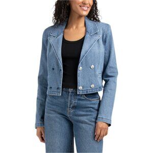 BLUE REVIVAL Olivia Cropped Recycled Blazer Jacket